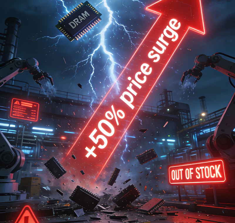 智能制造領(lǐng)域2026開年就炸雷!內(nèi)存價格暴漲50%,你知道是什么原因嗎?